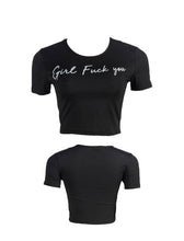 Load image into Gallery viewer, “Girl FU” crop top
